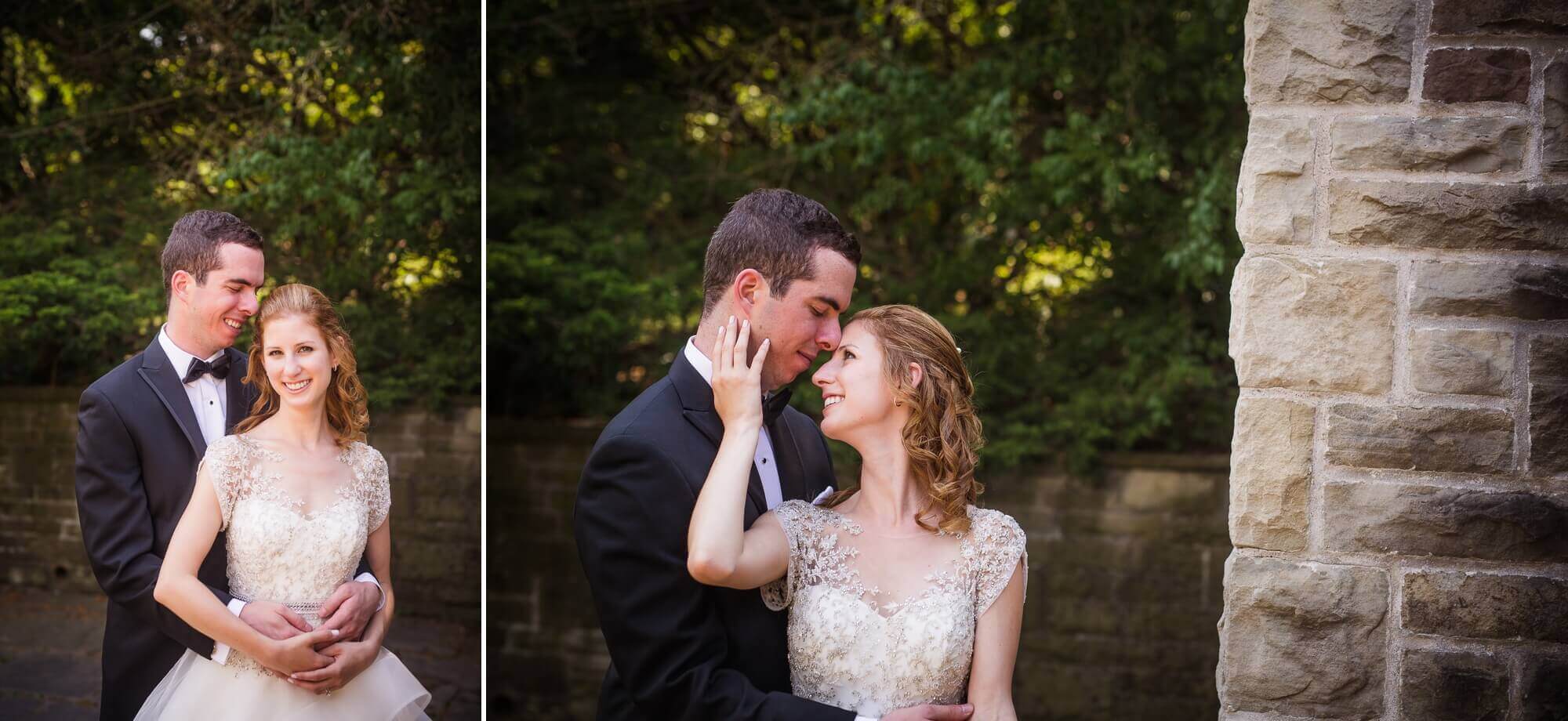 Portraits of the Bride and Groom at Alexander Muir Gardens in Toronto