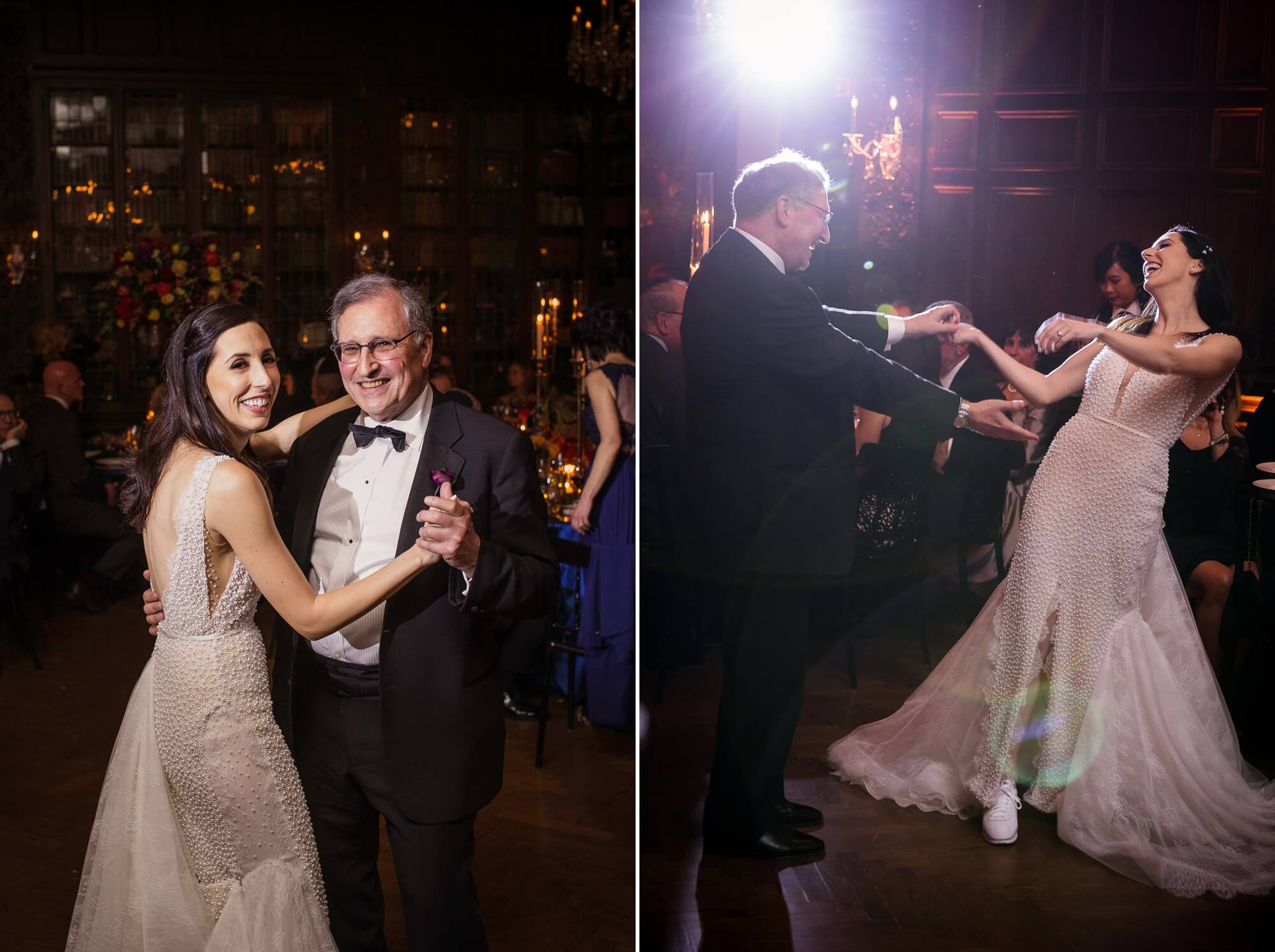 Brides dance with her father at Casa Loma in Toronto