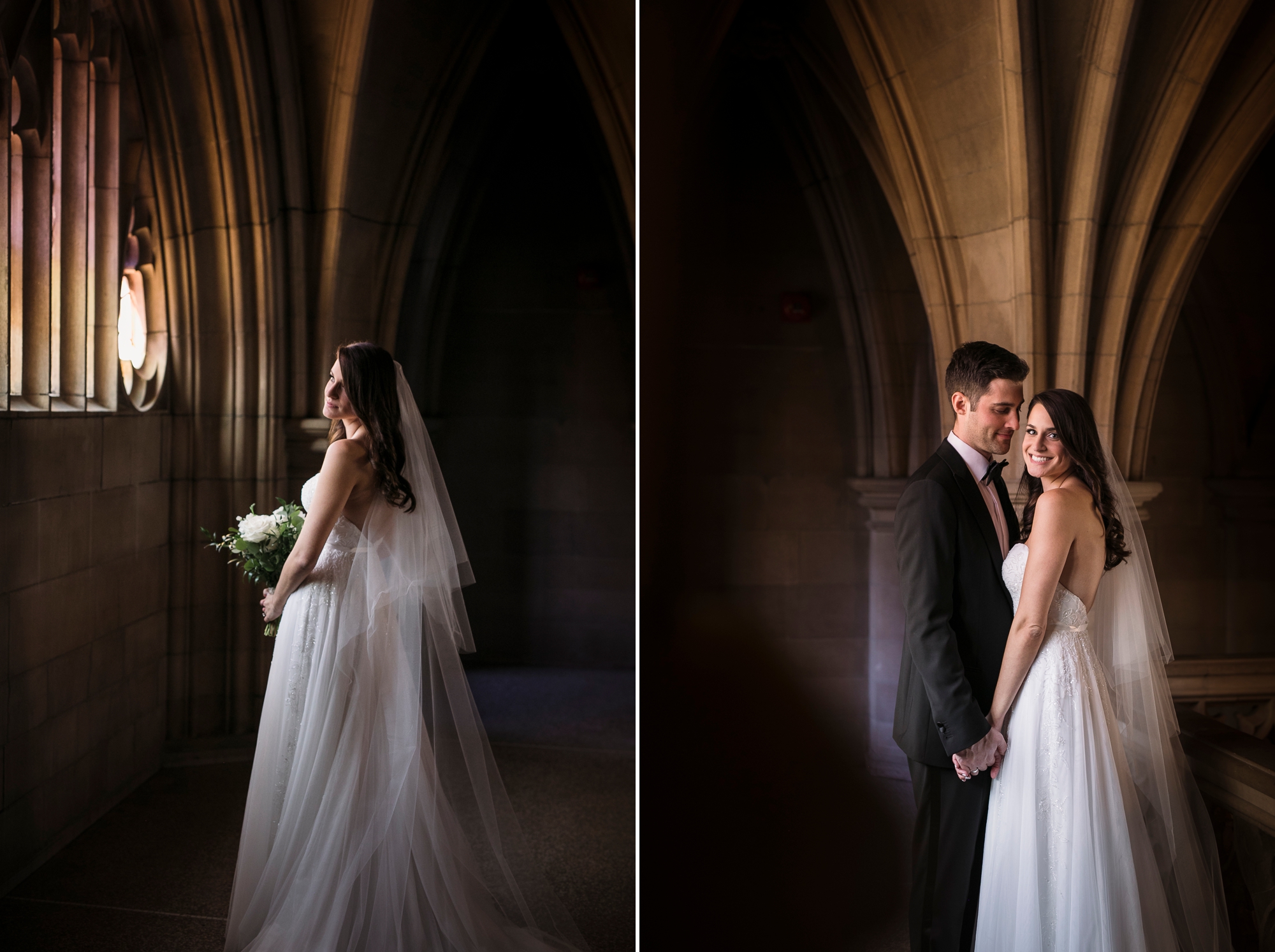 Bride and Groom portraits at Knox College in Toronto