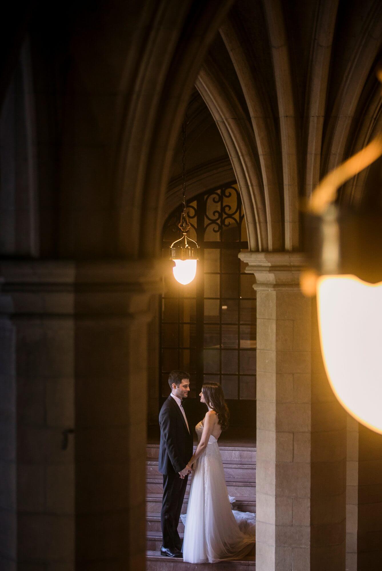 Bride and Groom portraits at Knox College UofT in Toronto